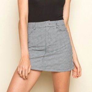 John Galt checkered Mini skirt